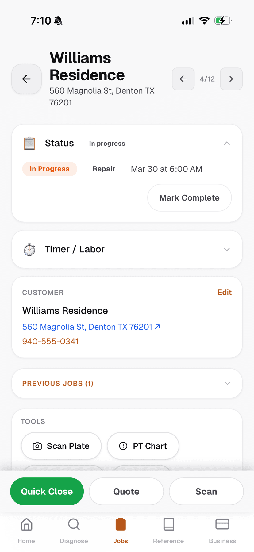 Job detail