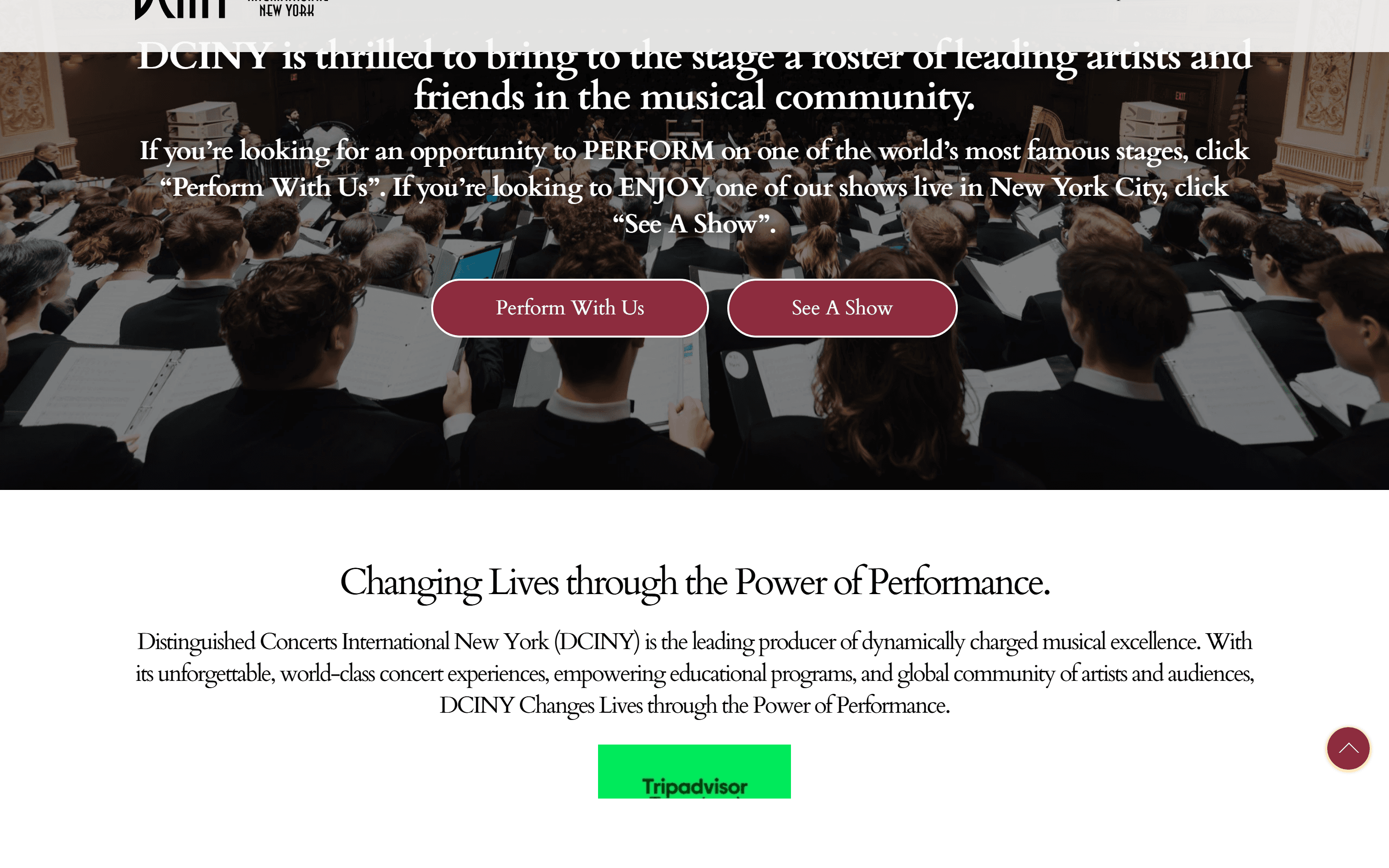 DCINY website homepage